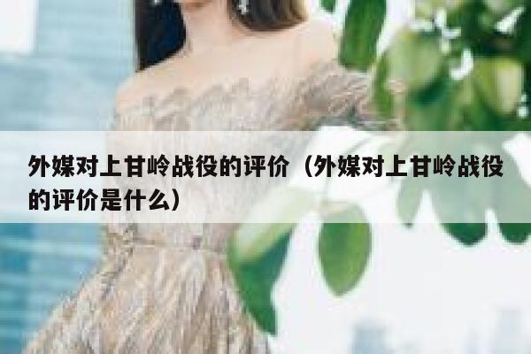 外媒对上甘岭战役的评价（外媒对上甘岭战役的评价是什么） 第1张