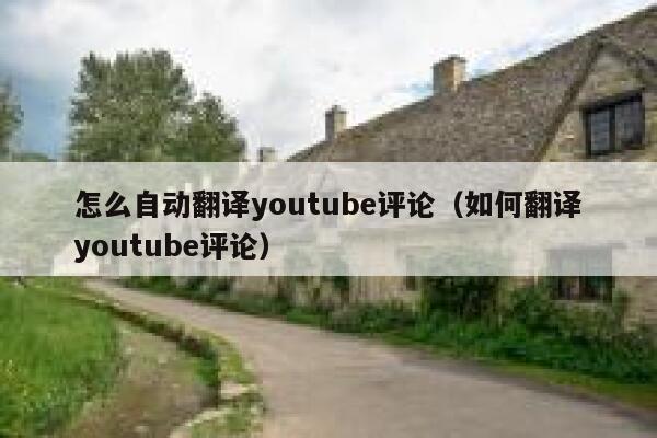 怎么自动翻译youtube评论（如何翻译youtube评论） 第1张