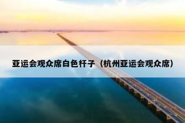 亚运会观众席白色杆子（杭州亚运会观众席） 第1张