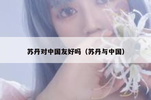 苏丹对中国友好吗（苏丹与中国） 第1张