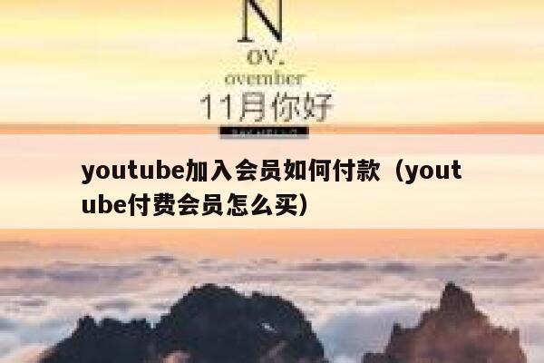 youtube加入会员如何付款（youtube付费会员怎么买） 第1张