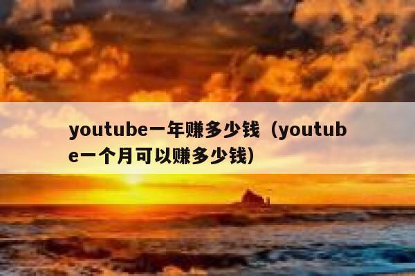 youtube一年赚多少钱（youtube一个月可以赚多少钱） 第1张