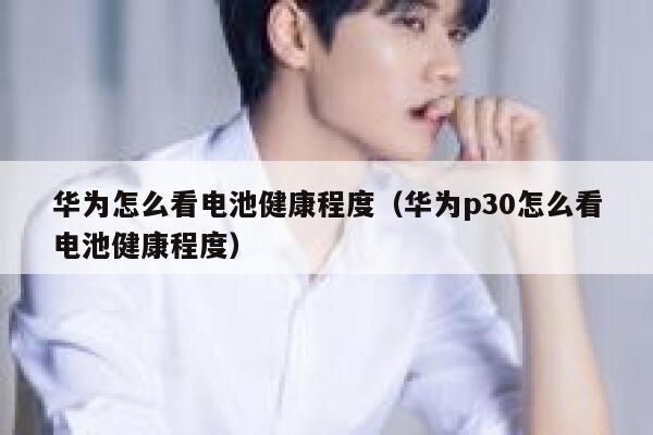 华为怎么看电池健康程度（华为p30怎么看电池健康程度） 第1张