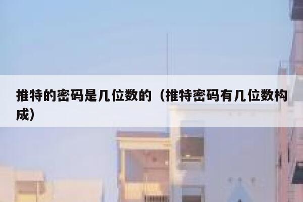 推特的密码是几位数的（推特密码有几位数构成） 第1张