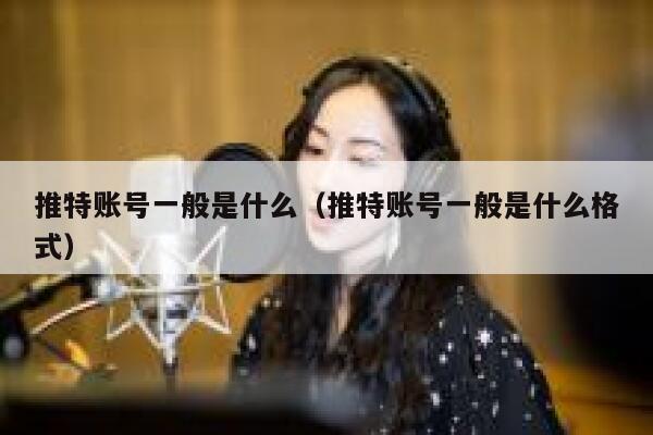 推特账号一般是什么（推特账号一般是什么格式） 第1张