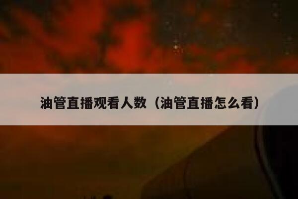 油管直播观看人数（油管直播怎么看） 第1张