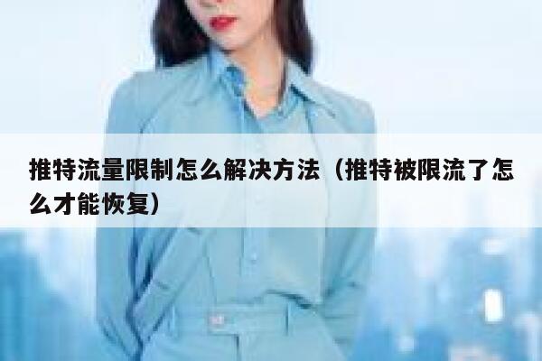 推特流量限制怎么解决方法（推特被限流了怎么才能恢复） 第1张