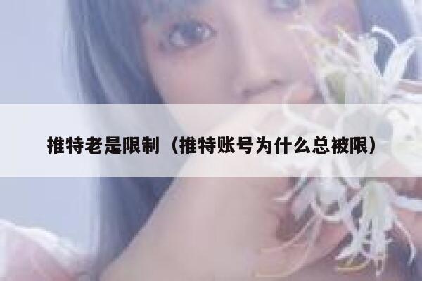 推特老是限制（推特账号为什么总被限） 第1张