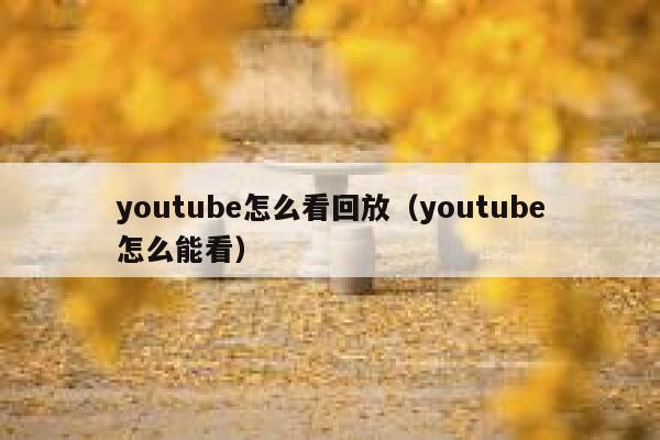 youtube怎么看回放（youtube怎么能看） 第1张