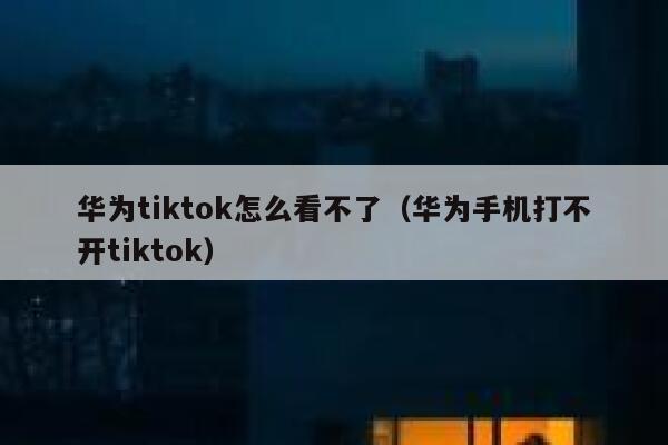 华为tiktok怎么看不了（华为手机打不开tiktok） 第1张