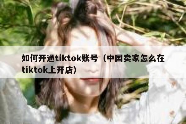 如何开通tiktok账号（中国卖家怎么在tiktok上开店） 第1张