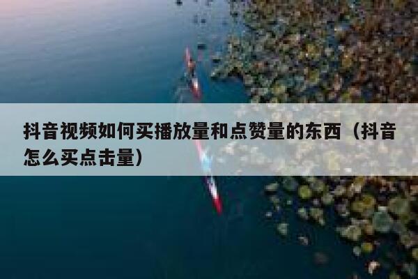 抖音视频如何买播放量和点赞量的东西（抖音怎么买点击量） 第1张