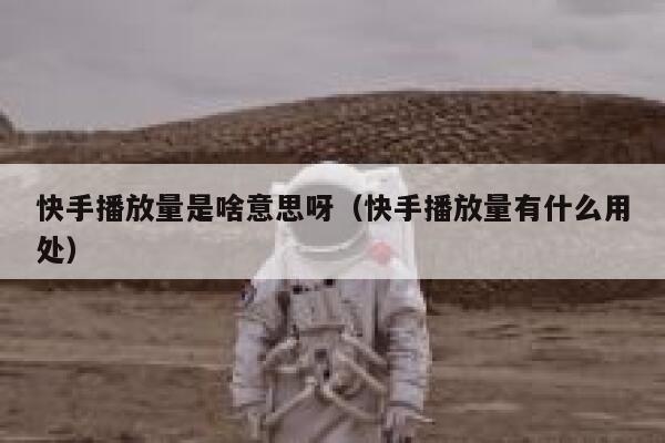 快手播放量是啥意思呀（快手播放量有什么用处） 第1张