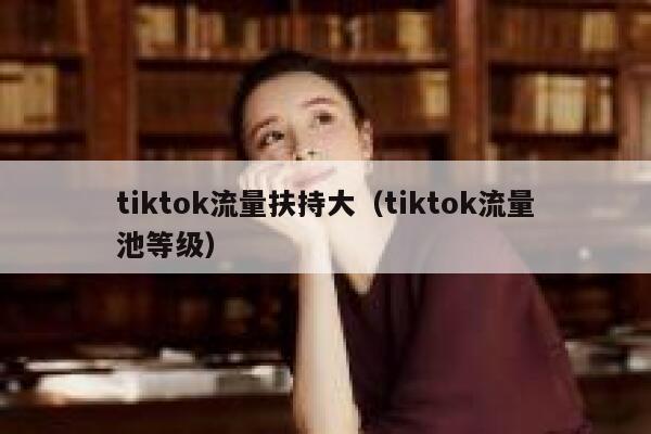 tiktok流量扶持大（tiktok流量池等级） 第1张