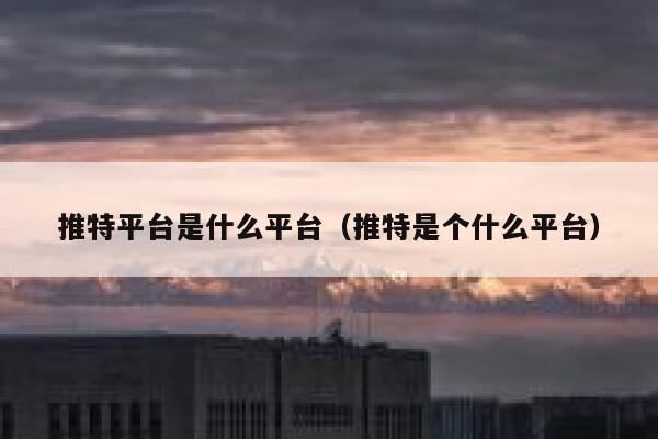 推特平台是什么平台（推特是个什么平台） 第1张
