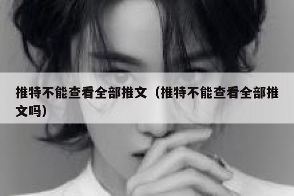 推特不能查看全部推文（推特不能查看全部推文吗） 第1张