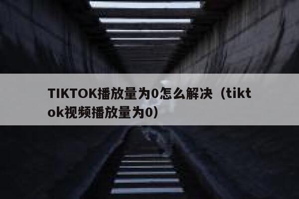 TIKTOK播放量为0怎么解决（tiktok视频播放量为0） 第1张