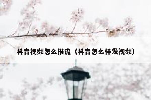 抖音视频怎么推流（抖音怎么样发视频） 第1张