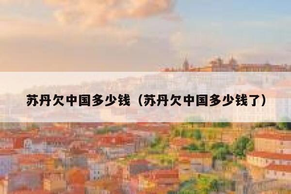 苏丹欠中国多少钱（苏丹欠中国多少钱了） 第1张