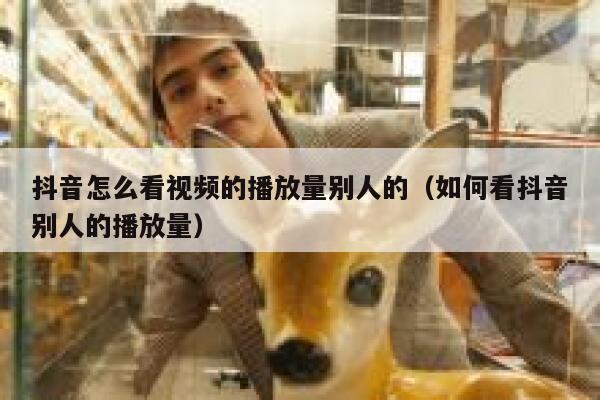 抖音怎么看视频的播放量别人的（如何看抖音别人的播放量） 第1张