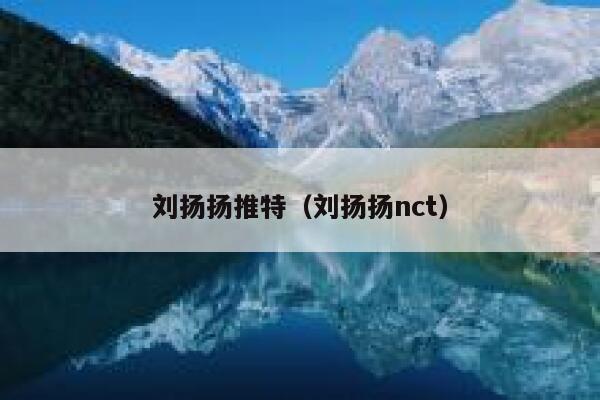 刘扬扬推特（刘扬扬nct） 第1张