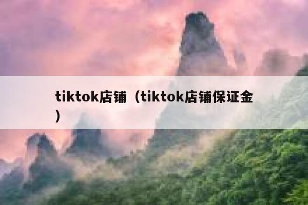 tiktok店铺（tiktok店铺保证金） 第1张