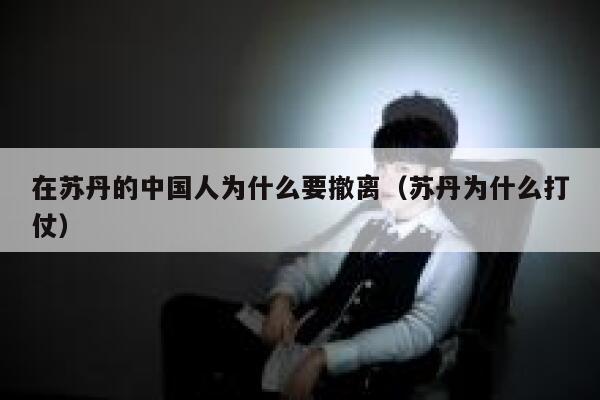 在苏丹的中国人为什么要撤离（苏丹为什么打仗） 第1张