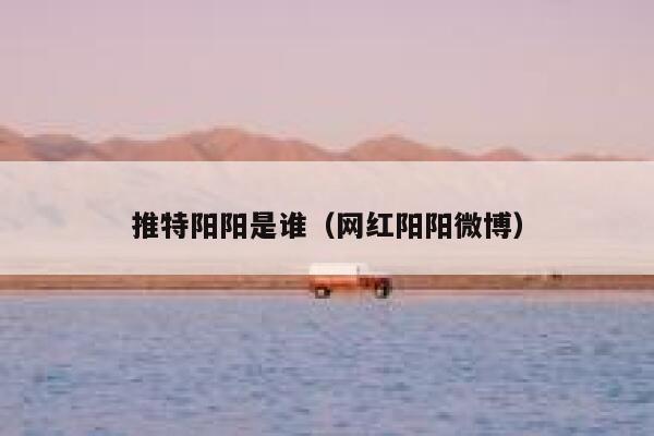 推特阳阳是谁（网红阳阳微博） 第1张