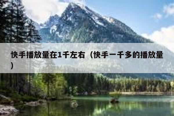 快手播放量在1千左右（快手一千多的播放量） 第1张