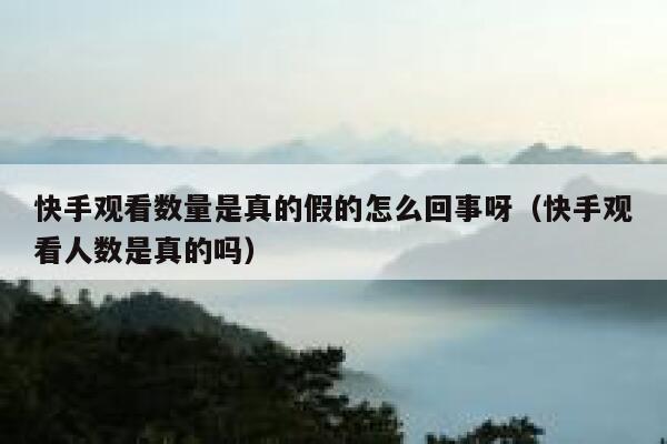快手观看数量是真的假的怎么回事呀（快手观看人数是真的吗） 第1张