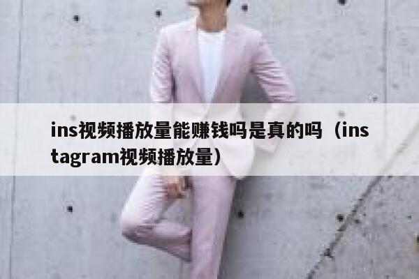 ins视频播放量能赚钱吗是真的吗（instagram视频播放量） 第1张