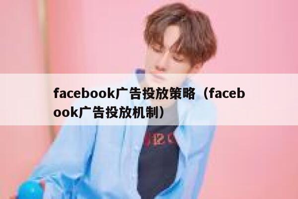 facebook广告投放策略（facebook广告投放机制） 第1张