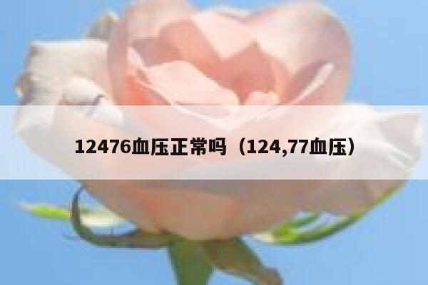 12476血压正常吗（124,77血压） 第1张