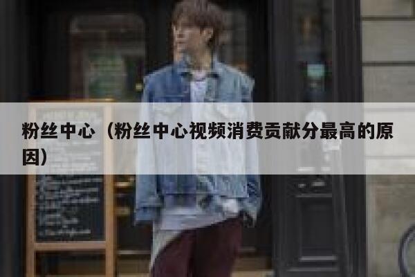 粉丝中心（粉丝中心视频消费贡献分最高的原因） 第1张