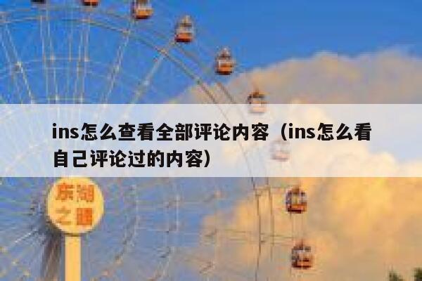 ins怎么查看全部评论内容（ins怎么看自己评论过的内容） 第1张