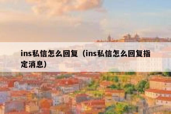ins私信怎么回复（ins私信怎么回复指定消息） 第1张