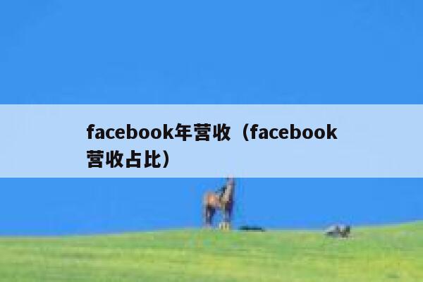 facebook年营收（facebook营收占比） 第1张