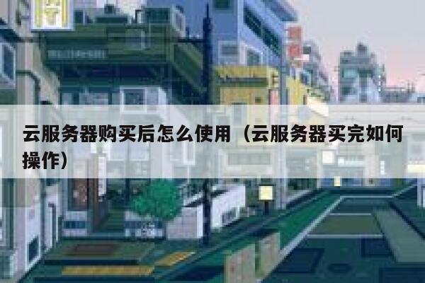云服务器购买后怎么使用（云服务器买完如何操作） 第1张