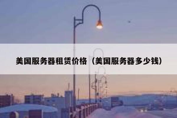 美国服务器租赁价格（美国服务器多少钱） 第1张