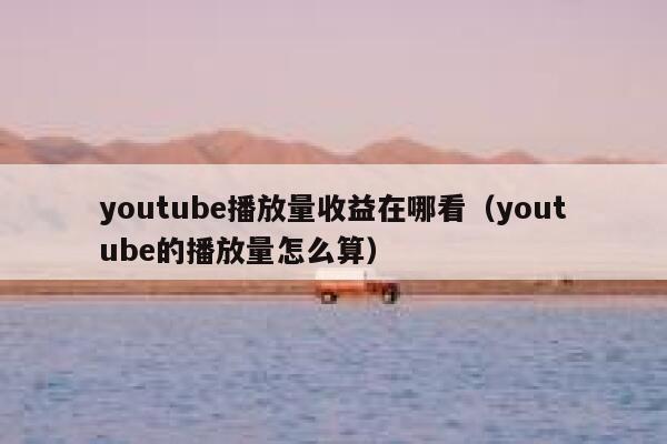youtube播放量收益在哪看（youtube的播放量怎么算） 第1张