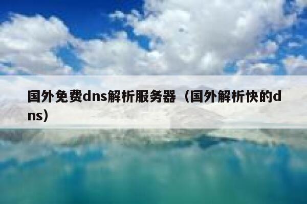 国外免费dns解析服务器（国外解析快的dns） 第1张