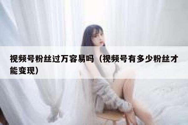 视频号粉丝过万容易吗（视频号有多少粉丝才能变现） 第1张
