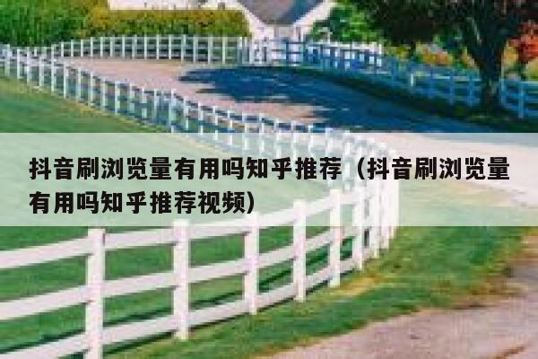 抖音刷浏览量有用吗知乎推荐（抖音刷浏览量有用吗知乎推荐视频） 第1张