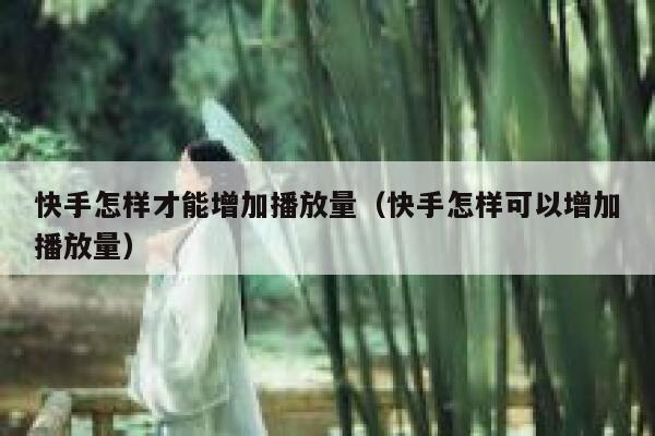 快手怎样才能增加播放量（快手怎样可以增加播放量） 第1张