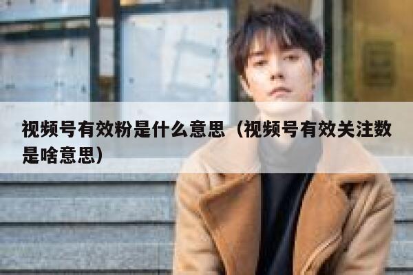 视频号有效粉是什么意思（视频号有效关注数是啥意思） 第1张