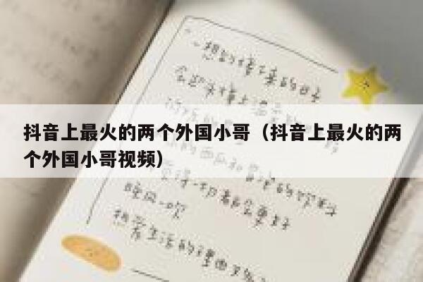抖音上最火的两个外国小哥（抖音上最火的两个外国小哥视频） 第1张