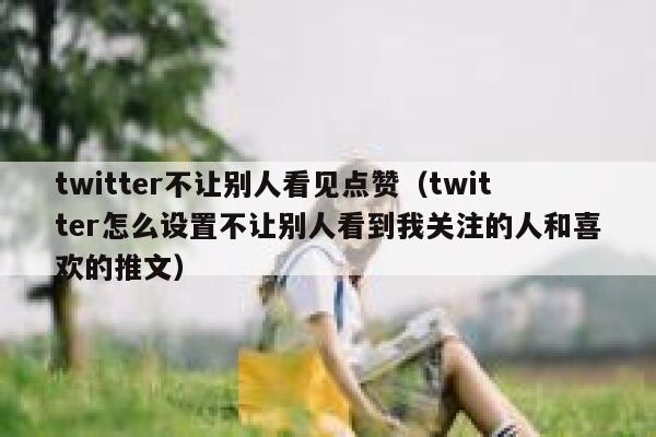 twitter不让别人看见点赞（twitter怎么设置不让别人看到我关注的人和喜欢的推文） 第1张