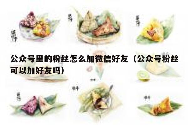 公众号里的粉丝怎么加微信好友（公众号粉丝可以加好友吗） 第1张