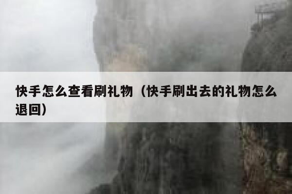 快手怎么查看刷礼物（快手刷出去的礼物怎么退回） 第1张