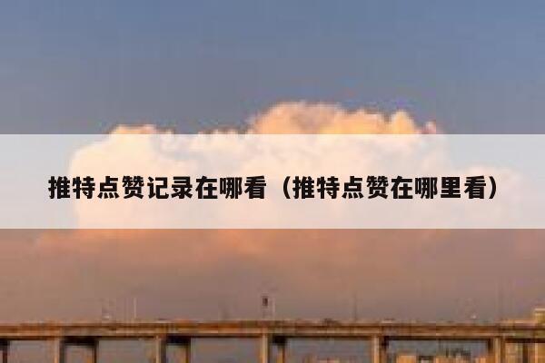 推特点赞记录在哪看（推特点赞在哪里看） 第1张